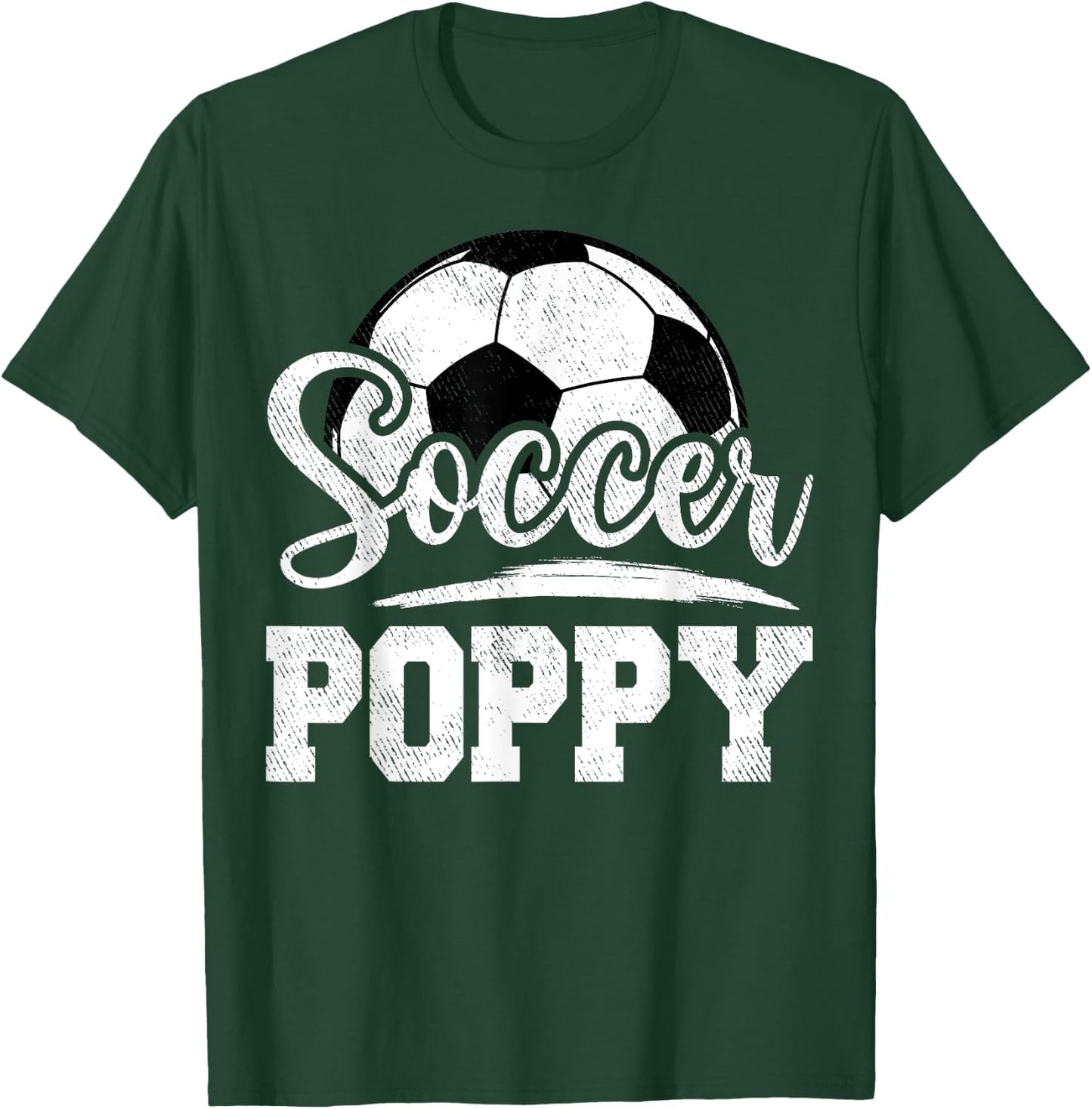 Soccer Poppy Soccer Player Game Day Father's Day T-Shirt - T-Shirt | Forest