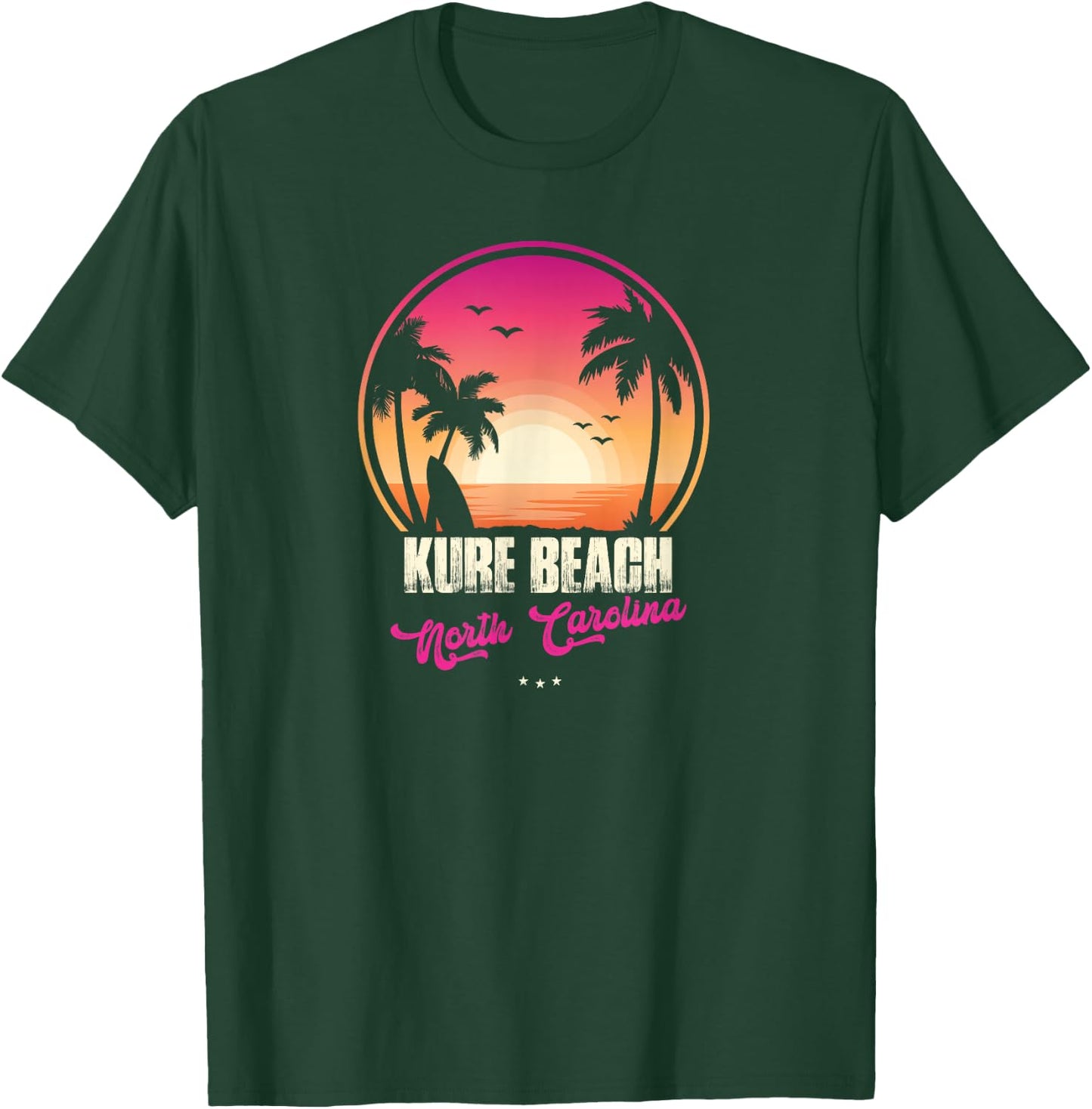 Kure Beach Souvenir - North Carolina Reminder T-Shirt - T-Shirt | Forest