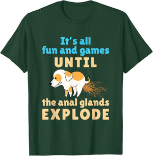 Vet Tech Veterinarian Veterinary Student Funny Anal Glands T-Shirt - T-Shirt | Forest
