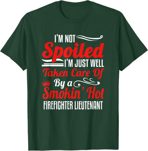 Firefighter Lieutenant Girlfriend Fiancee -Taken By A Smokin T-Shirt - T-Shirt | Forest