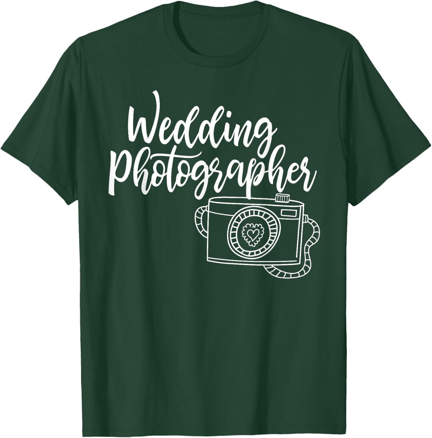 Cute Wedding Photographer - Bridal Photography Design T-Shirt - T-Shirt | Forest