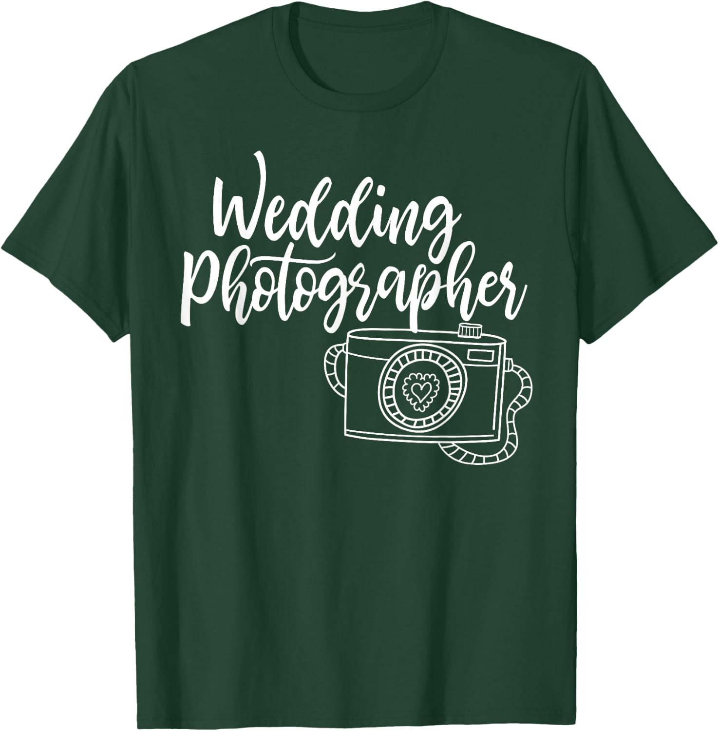 Cute Wedding Photographer - Bridal Photography Design T-Shirt - T-Shirt | Forest