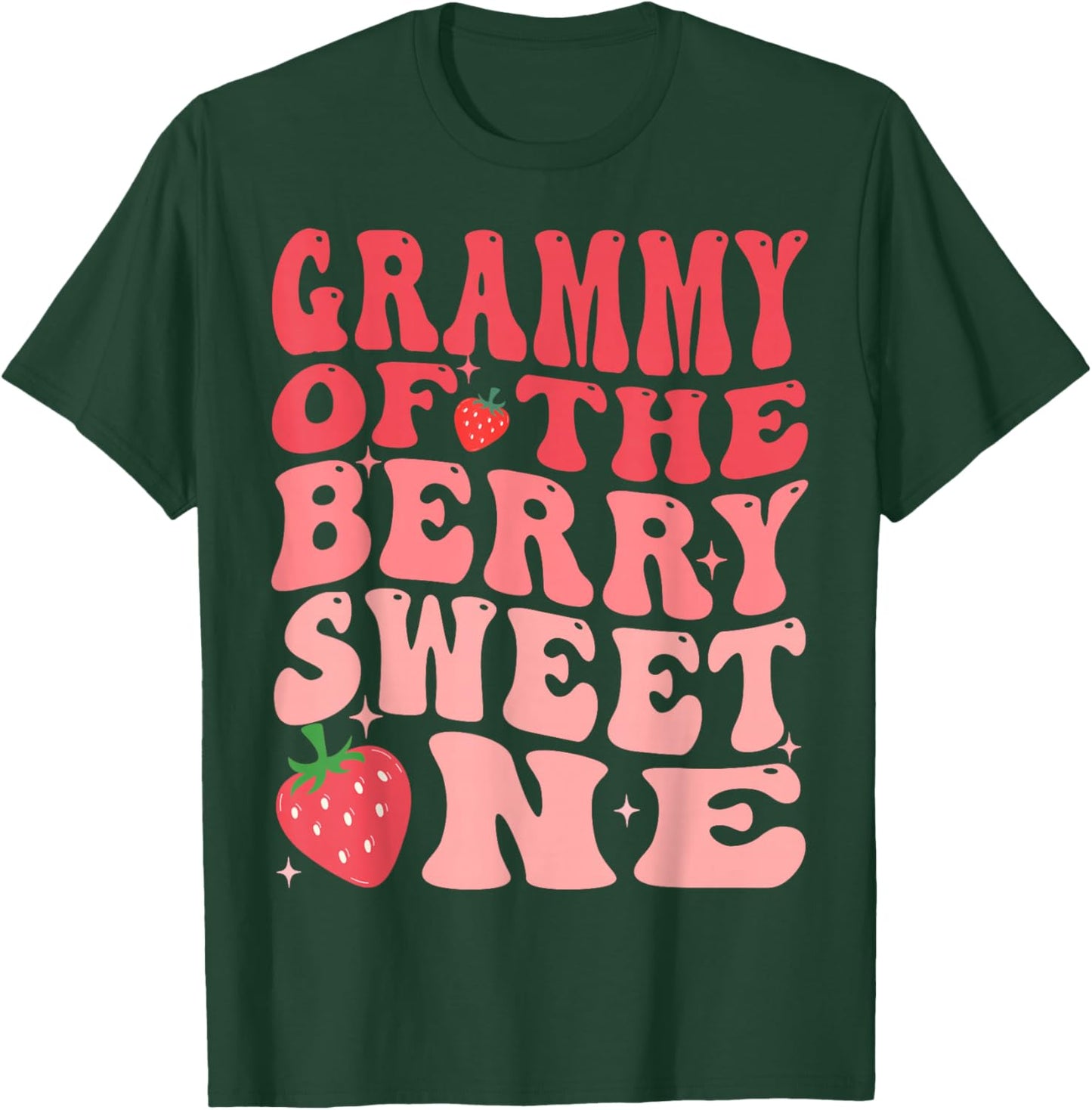 Grammy Of The Berry Sweet One 1st Birthday Strawberry T-Shirt - T-Shirt | Forest