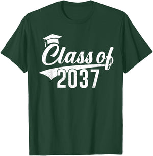 Class of 2037 Grow With Me Kindergarten K-12 Class of 2037 T-Shirt - T-Shirt | Forest