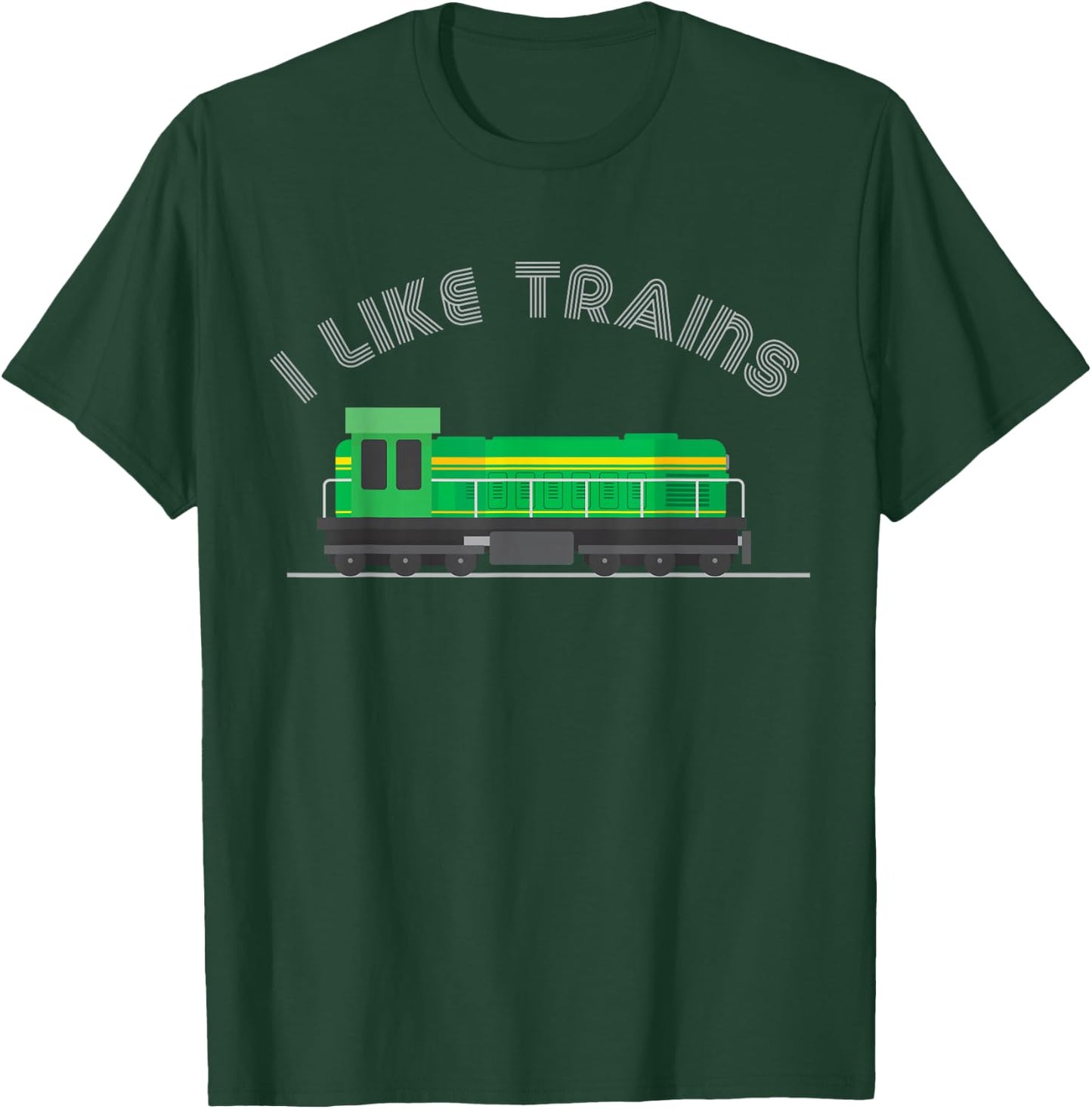 Model Train Collector Kids Railroad Diesel I Like Trains T-Shirt - T-Shirt | Forest