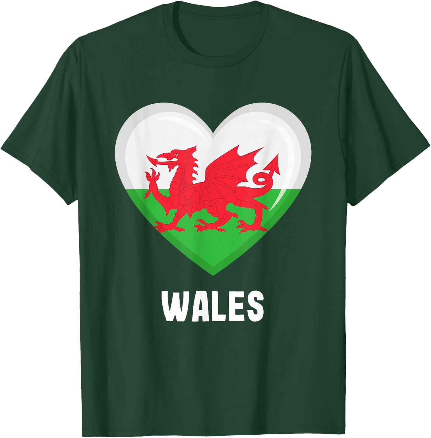 Welsh Flag Jersey | Welsh T-Shirt - T-Shirt | Forest
