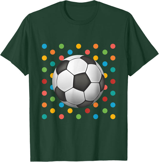 Dot Day Shirt Polka Dots Soccer Kids Boys Girls Youths T-Shirt - T-Shirt | Forest
