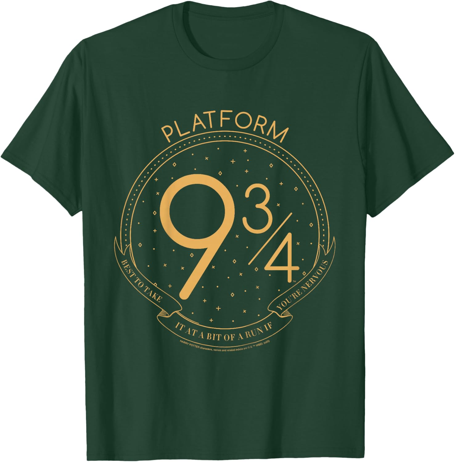 Kids Harry Potter Platform 9 &3/4 Line Art T-Shirt - T-Shirt | Forest