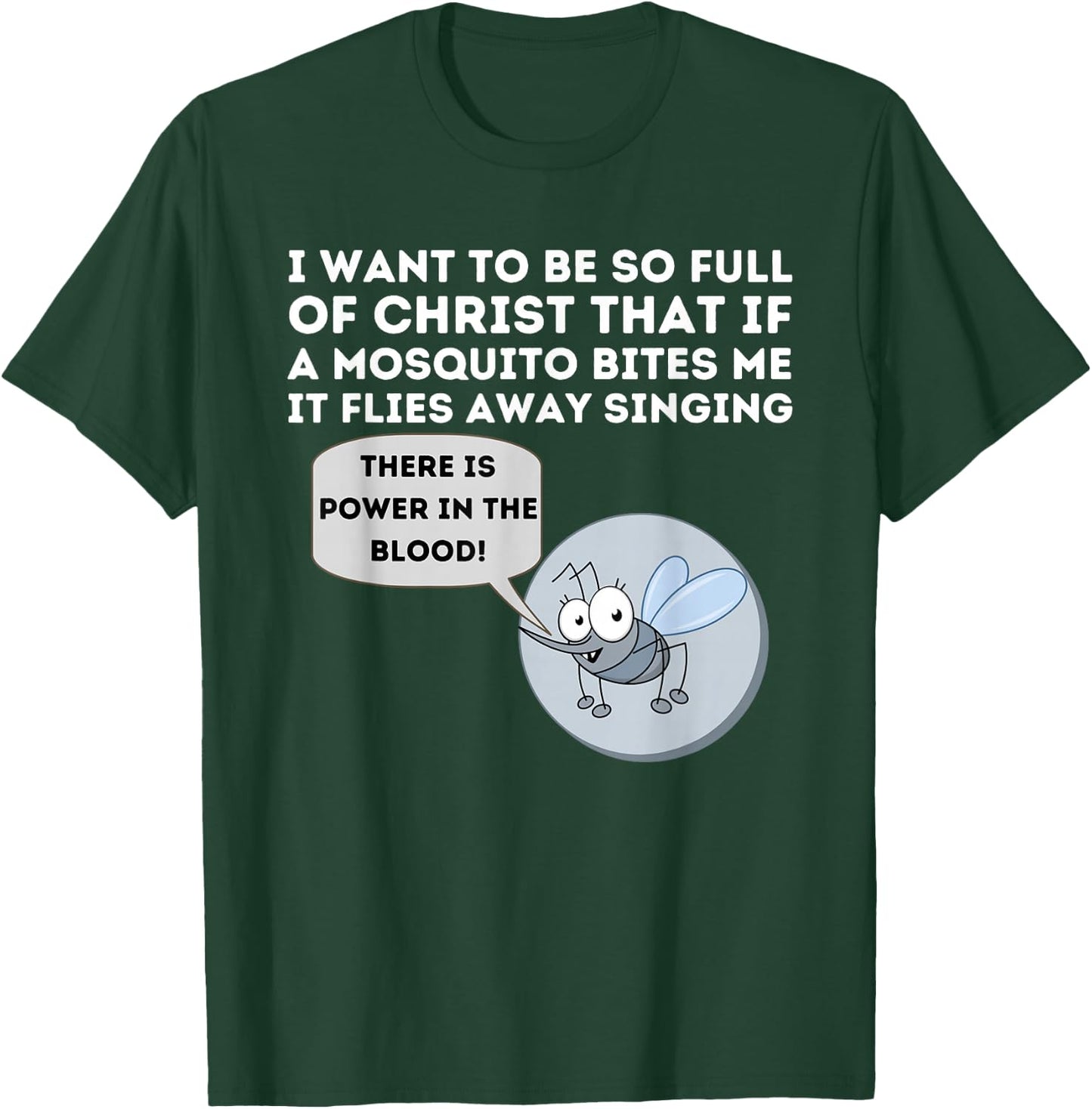 Mosquito Joke - Funny Christian Bible & Jesus Small T-Shirt - T-Shirt | Forest