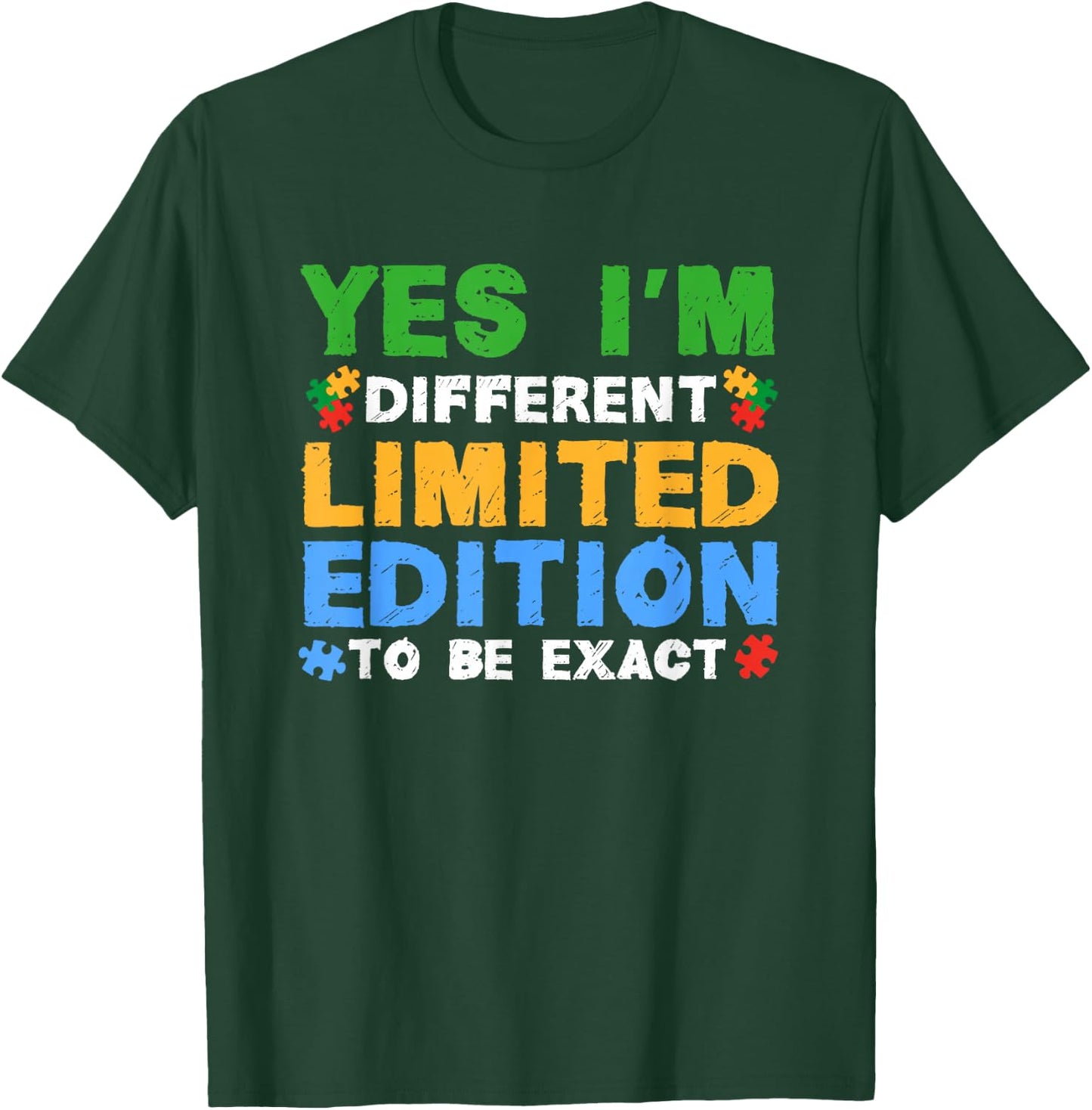 Yes Im Different Limited Edition Gift Autistic Teenager T-Shirt - T-Shirt | Forest