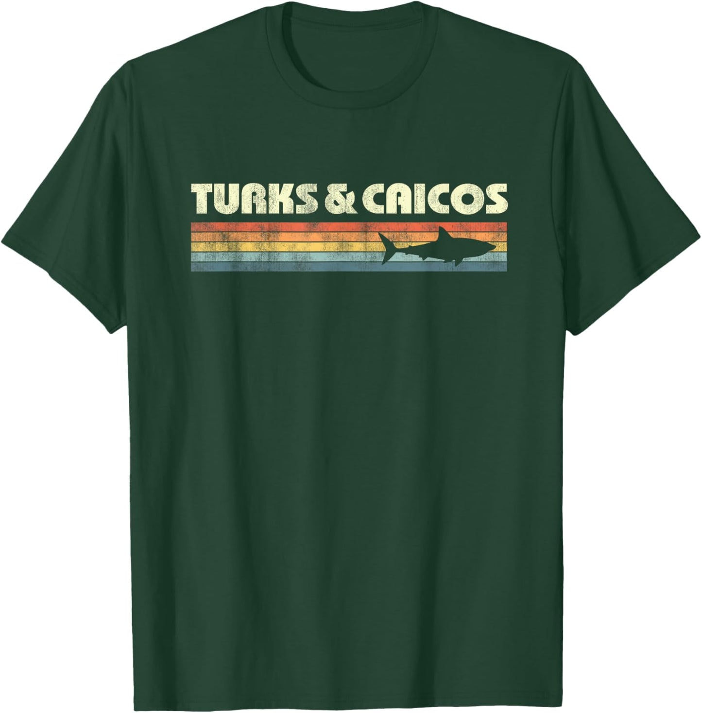 Turks and Caicos Islands Shark Vacation Souvenir 2024 T-Shirt - T-Shirt | Forest