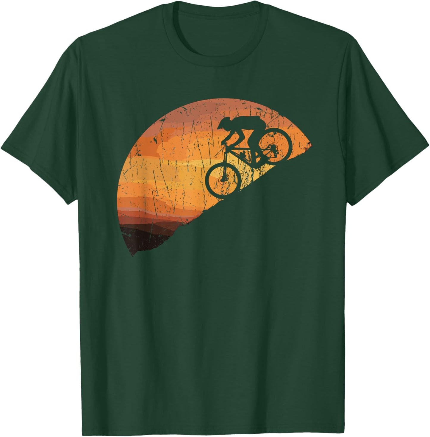 Mountain Bike Vintage MTB Downhill Cycling Biker T-Shirt - T-Shirt | Forest