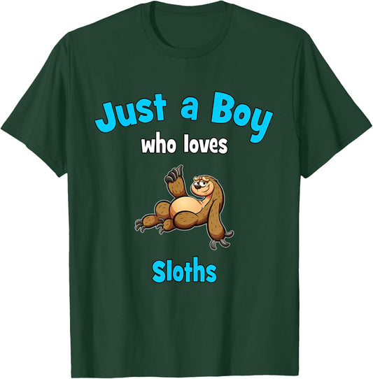 Sloth Shirt for Boys | Children's Sloth T-Shirt - T-Shirt | Forest