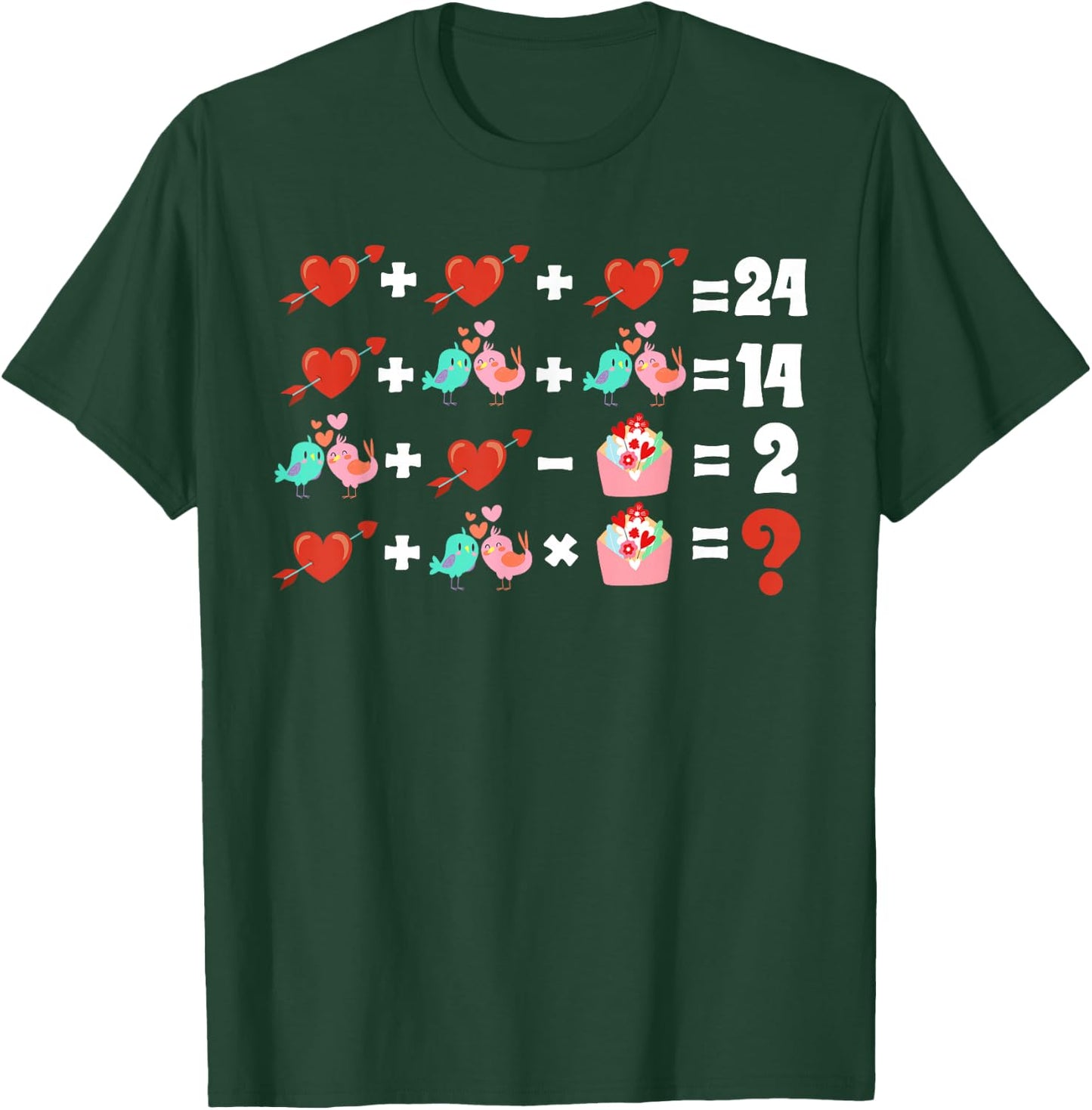 Order Of Operations Quiz Funny Valentine Math Teacher 2024 T-Shirt - T-Shirt | Forest