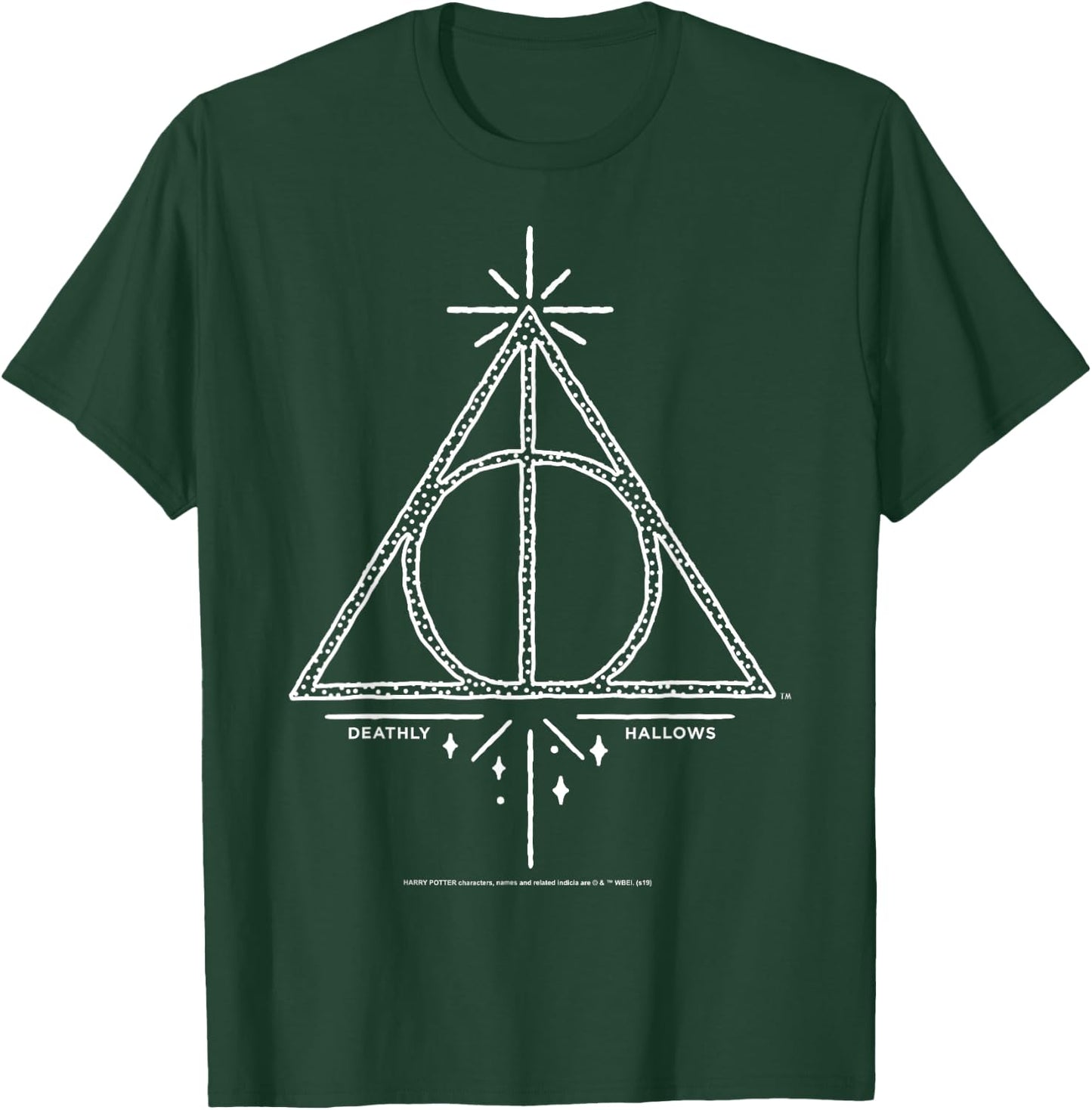 Harry Potter Deathly Hallows Symbol Line Art T-Shirt - T-Shirt | Forest