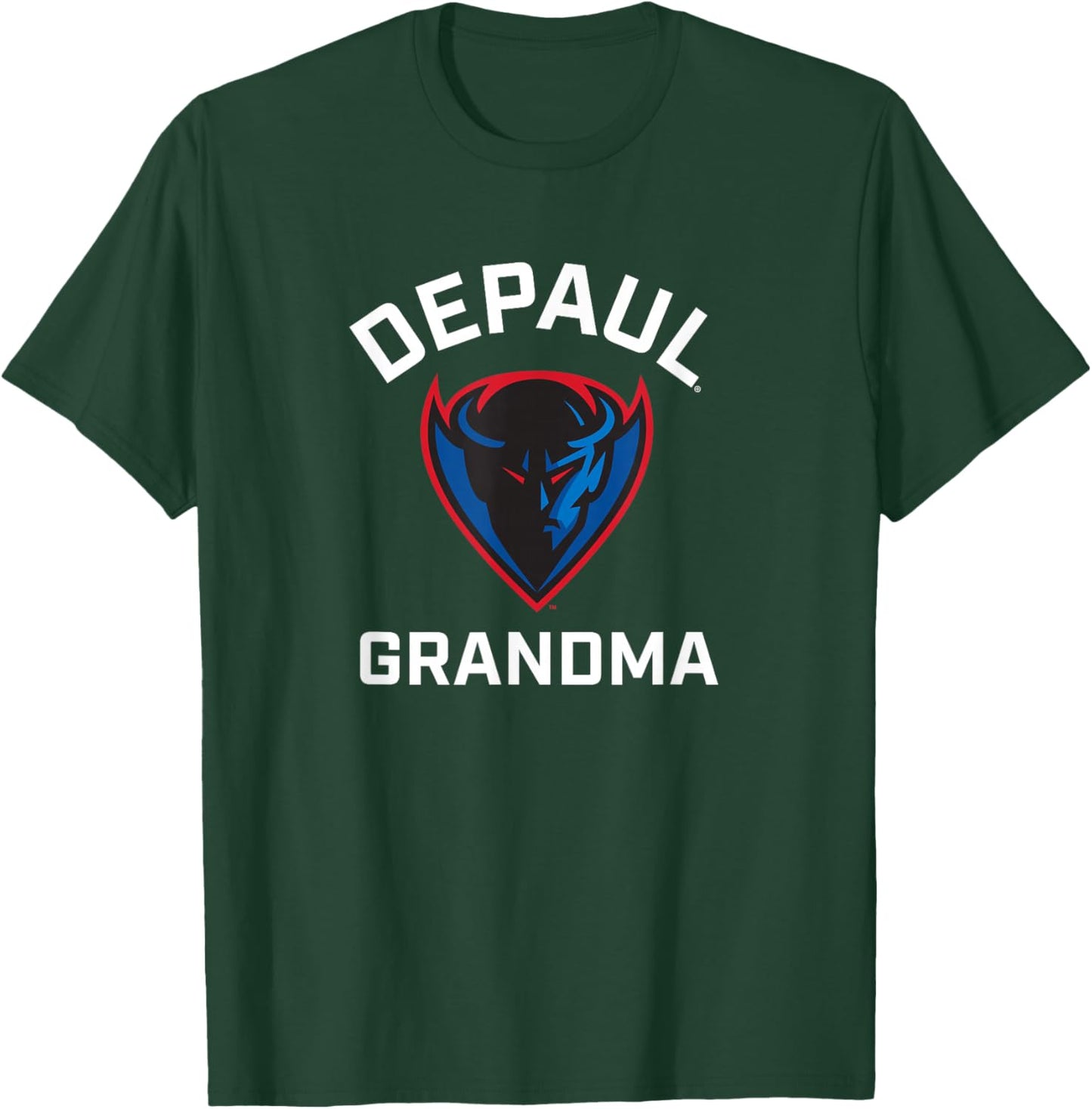 DePaul University Blue Demons Arched Grandma T-Shirt - T-Shirt | Forest