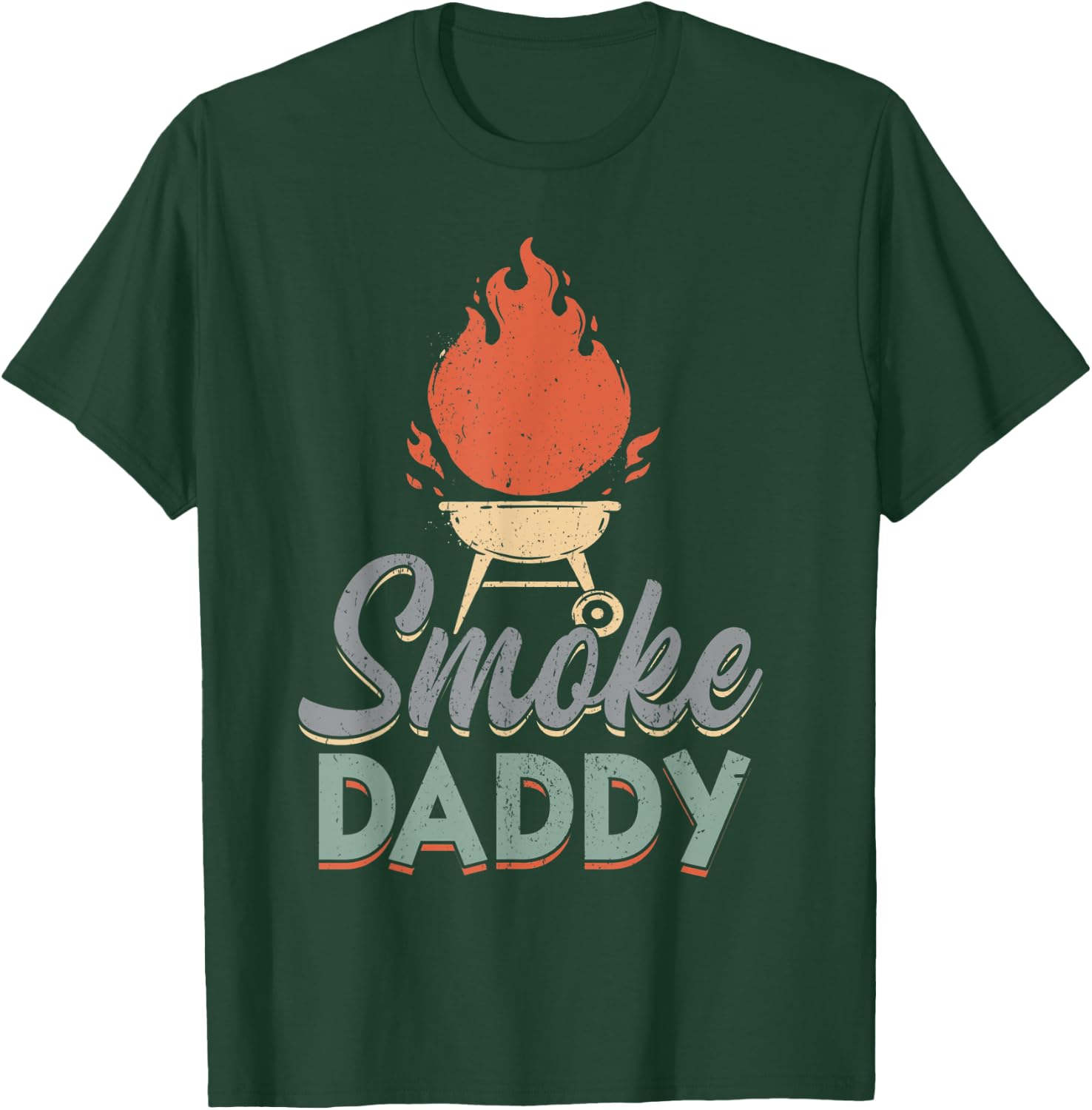 Smoke Daddy Dad BBQ Chef Grill Fathers Day T-Shirt - T-Shirt | Forest