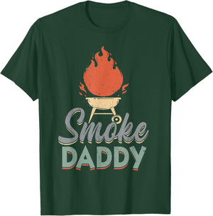 Smoke Daddy Dad BBQ Chef Grill Fathers Day T-Shirt - T-Shirt | Forest