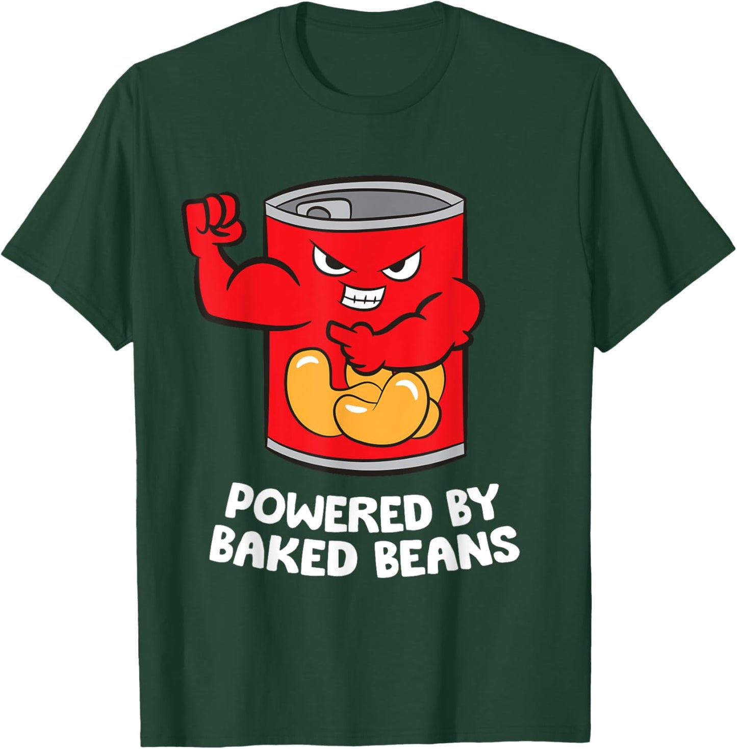 Powered By Baked Beans T-Shirt - T-Shirt | Forest