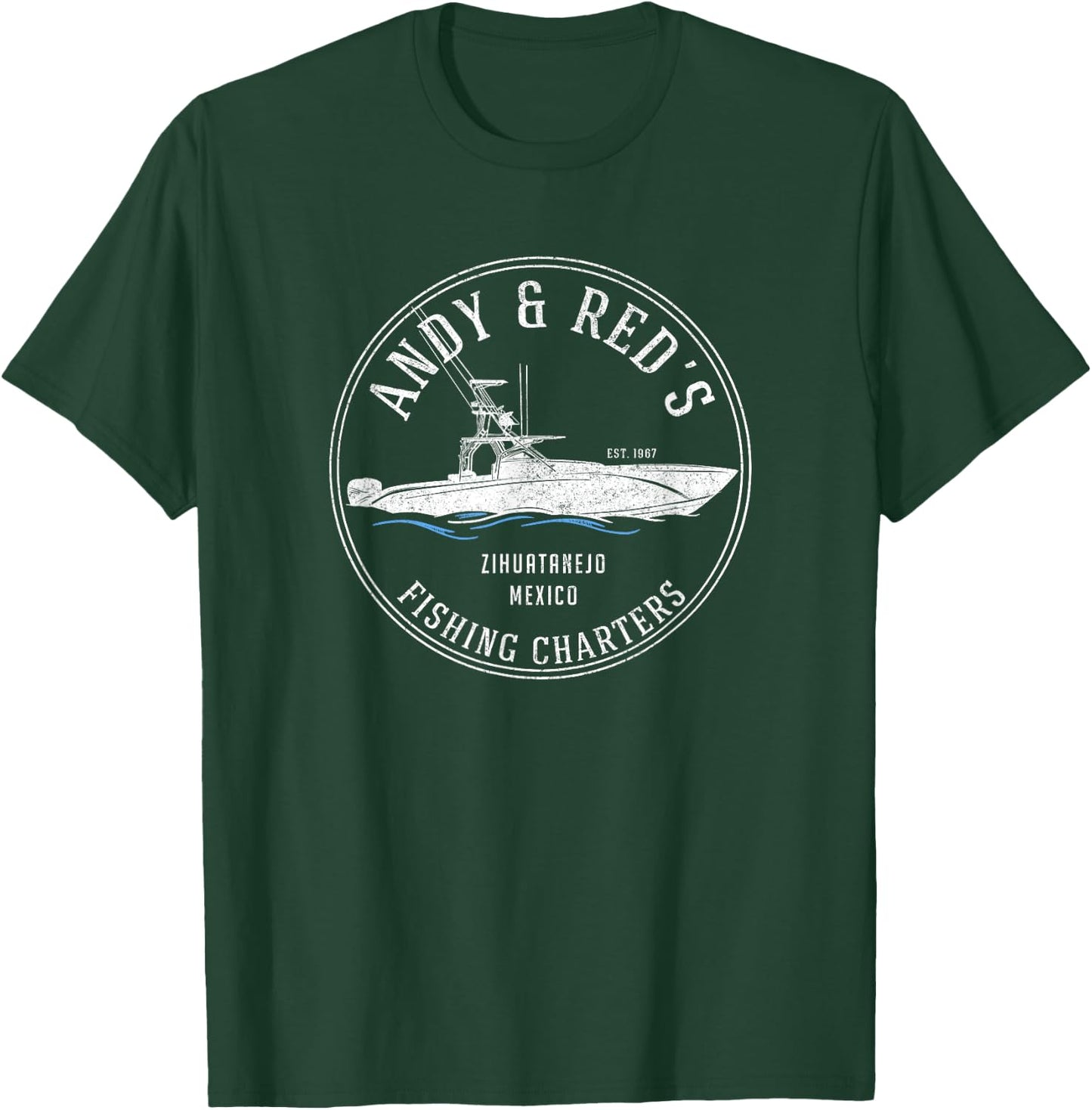 Andy & Red's Fishing Charters - Zihuatanejo, Mexico T-Shirt - T-Shirt | Forest