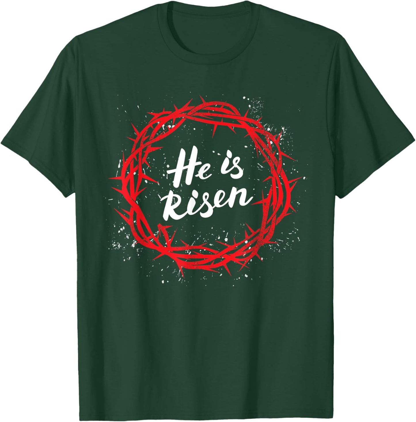 Christian Easter Bible For Believers Jesus He Is Risen T-Shirt - T-Shirt | Forest