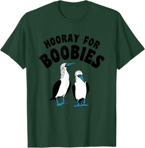 Hooray For Boobies Funny Women T-Shirt - T-Shirt | Forest