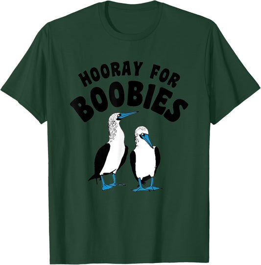 Hooray For Boobies Funny Women T-Shirt - T-Shirt | Forest