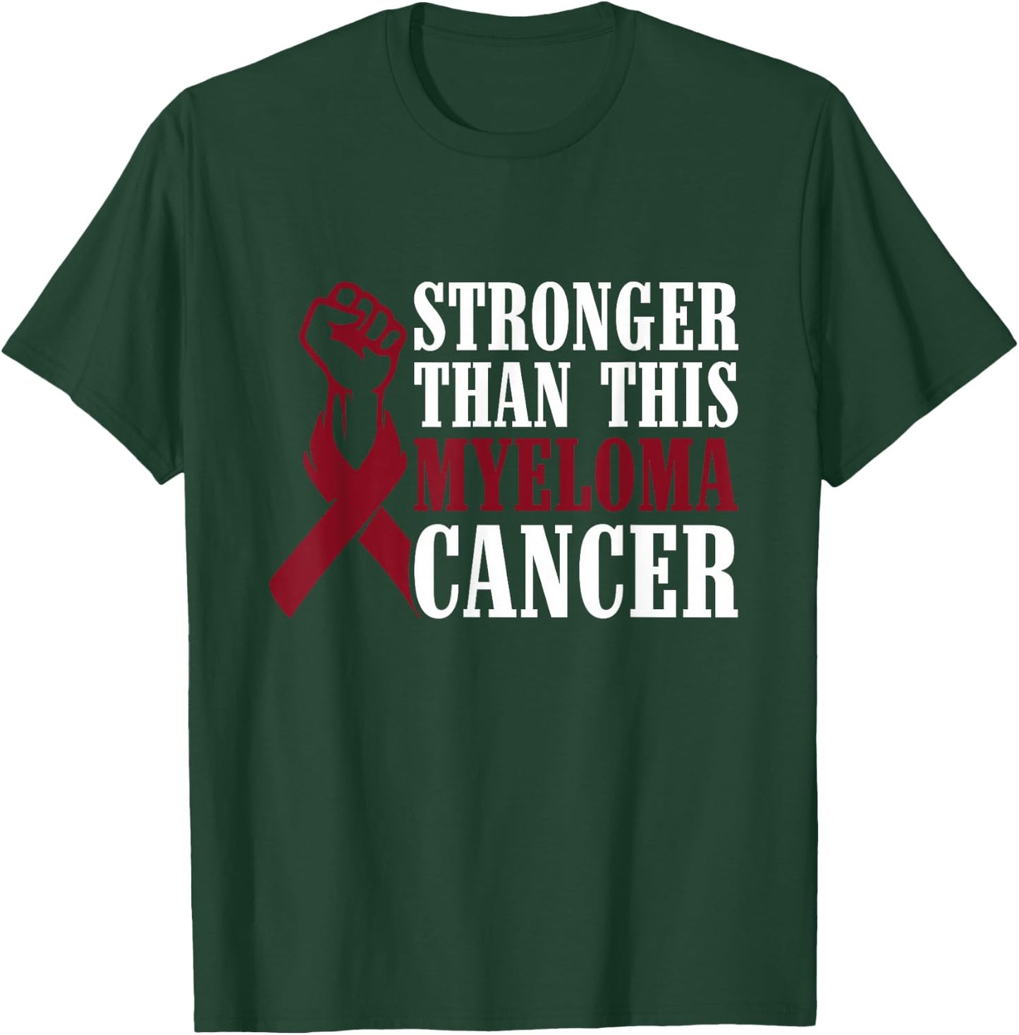 Stronger Than This Myeloma Cancer Multiple Myeloma Awareness T-Shirt - T-Shirt | Forest