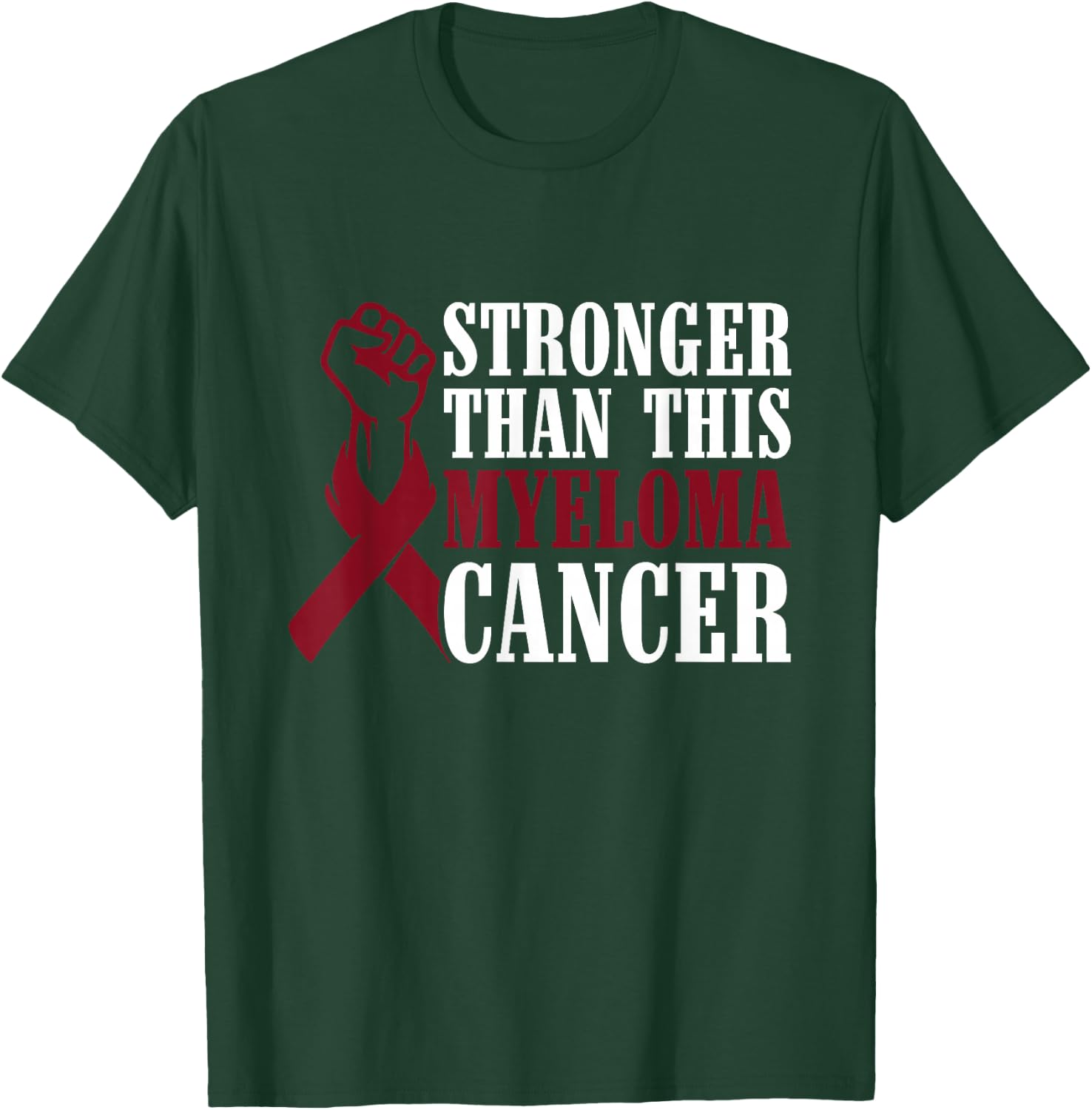 Stronger Than This Myeloma Cancer Multiple Myeloma Awareness T-Shirt - T-Shirt | Forest