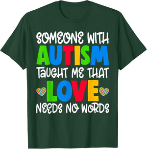 Love Autism Shirt Autism Mom Gift T-Shirt - T-Shirt | Forest