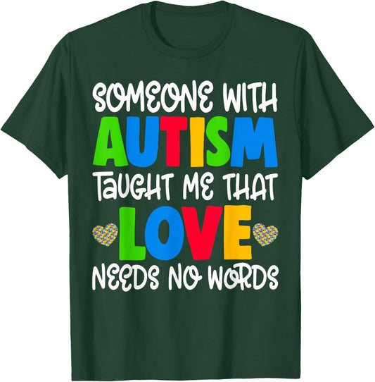 Love Autism Shirt Autism Mom Gift T-Shirt - T-Shirt | Forest