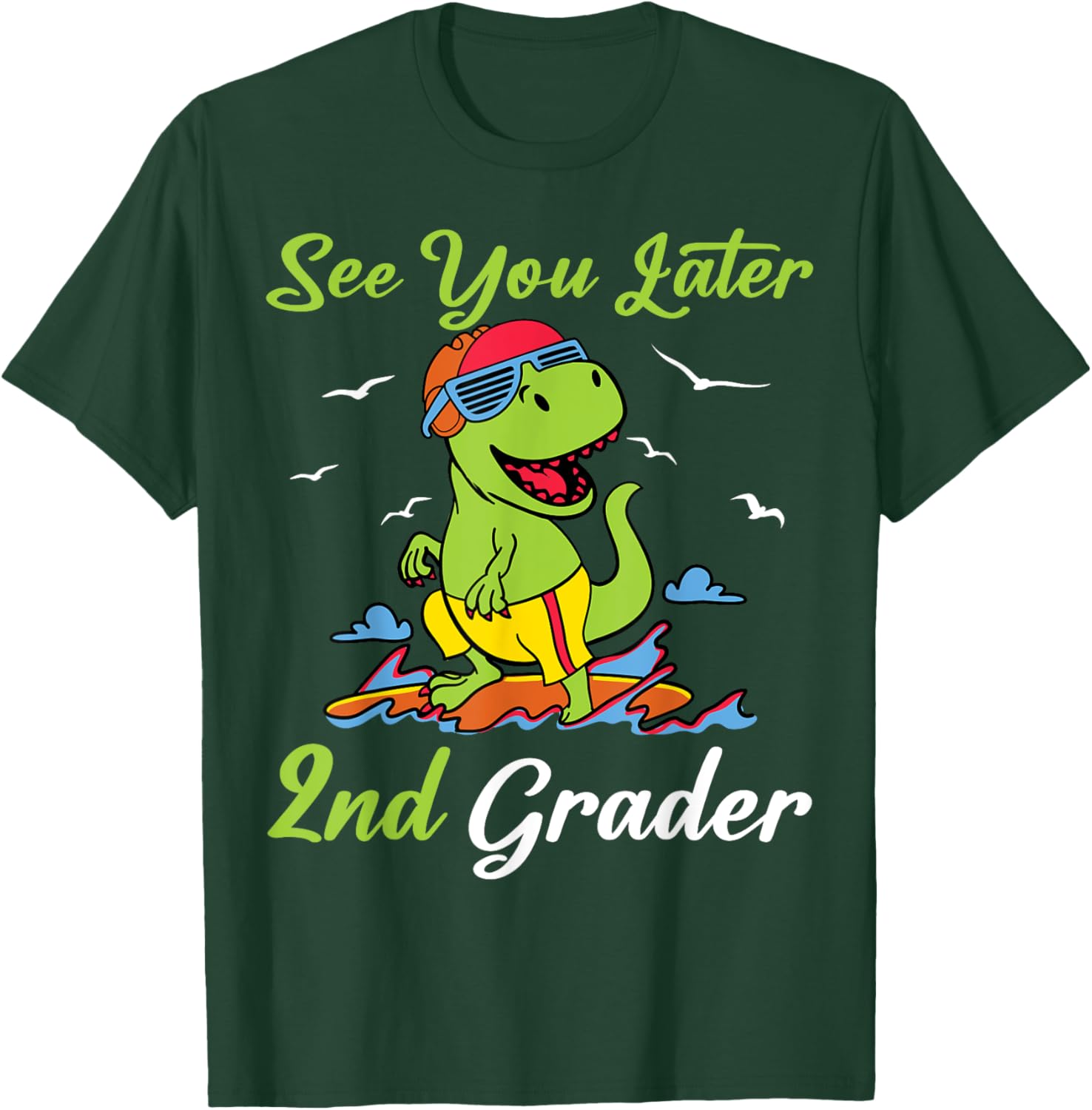 See You Later second 2nd Grader Last Day Of School Teacher Women Kids T-Shirt - T-Shirt | Forest