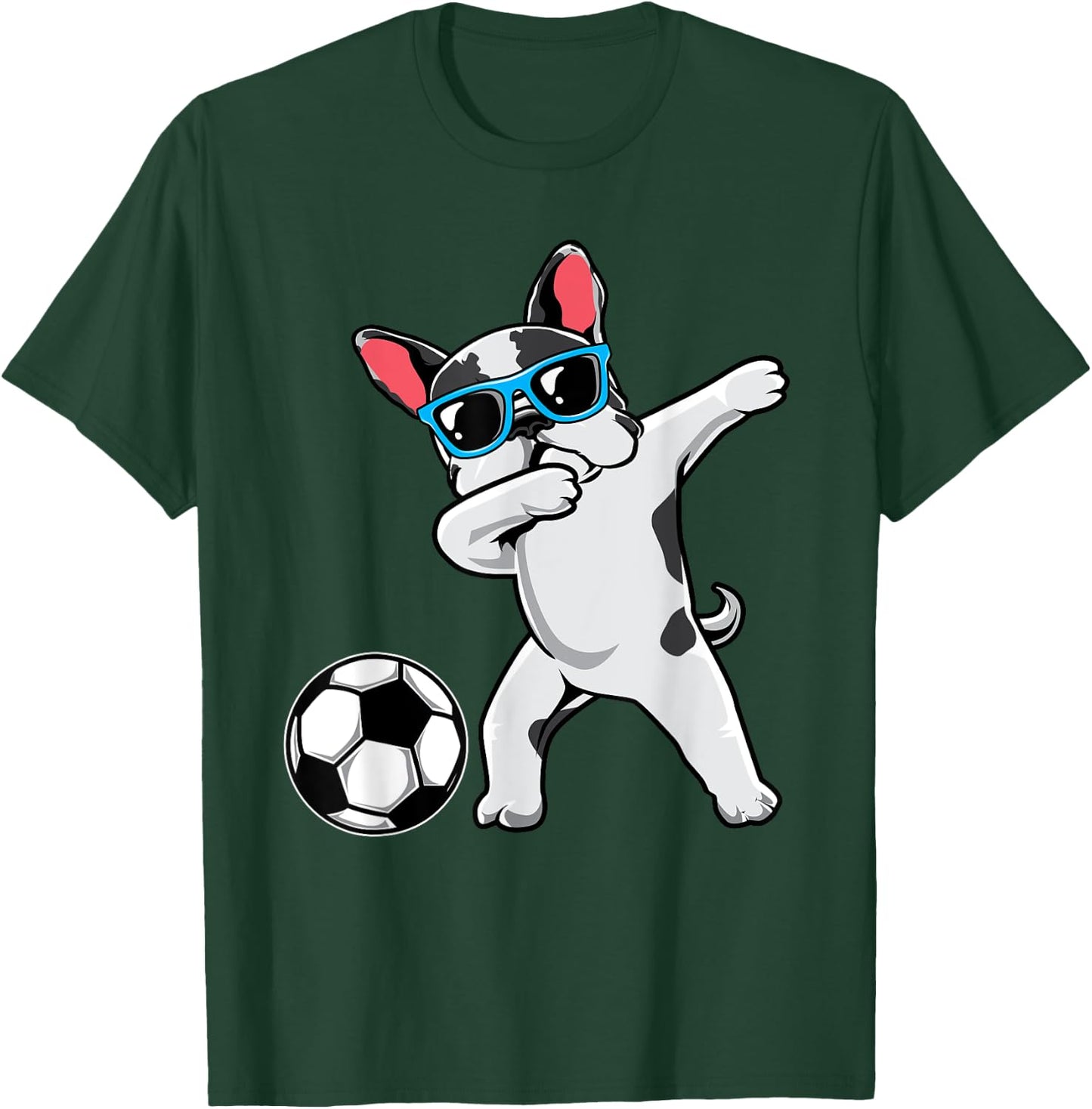 Dabbing French Bulldog Cute Frenchie Dab Soccer Boys Gift T-Shirt - T-Shirt | Forest