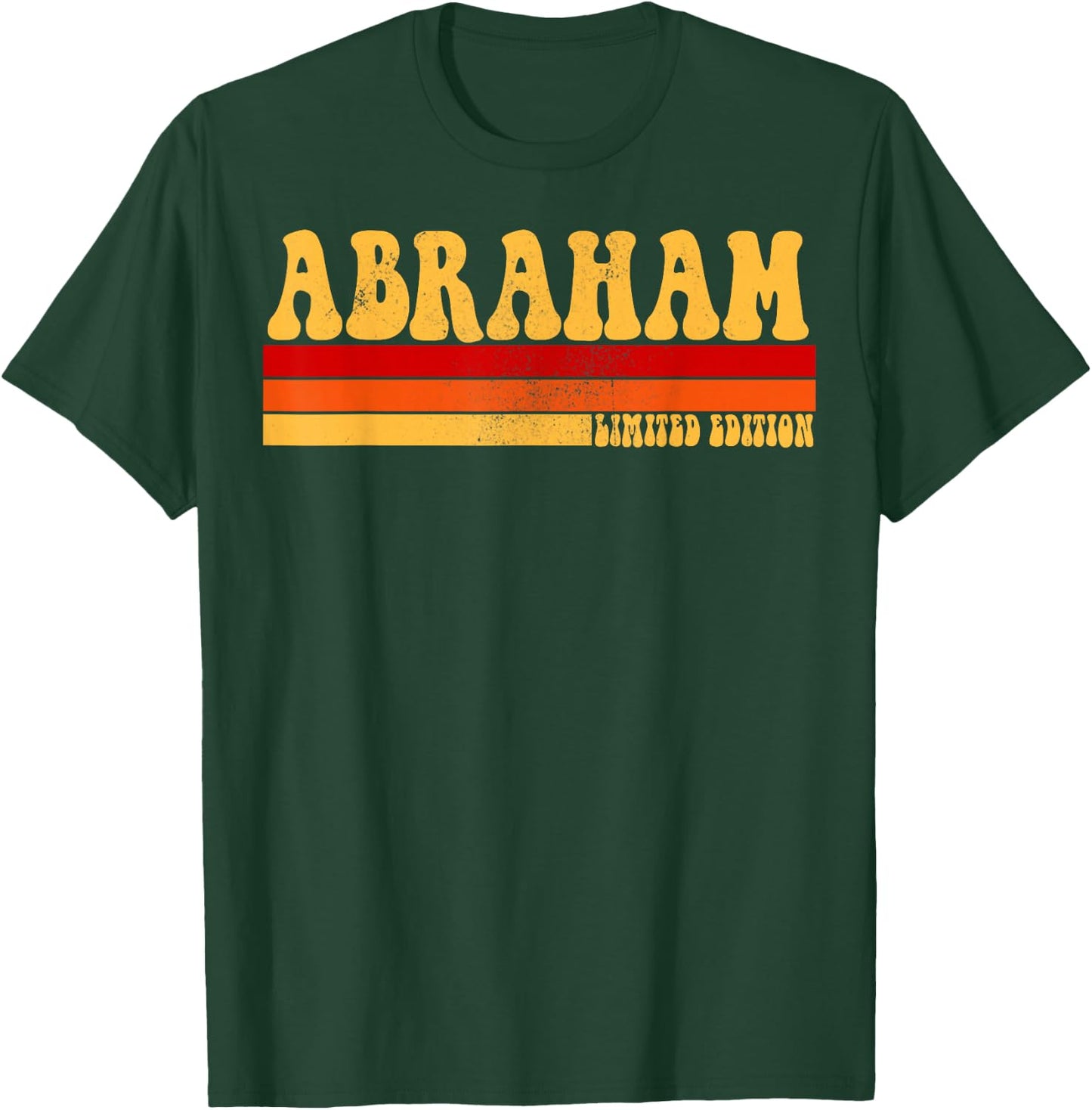ABRAHAM Name Personalized Idea Men Retro Vintage ABRAHAM T-Shirt - T-Shirt | Forest