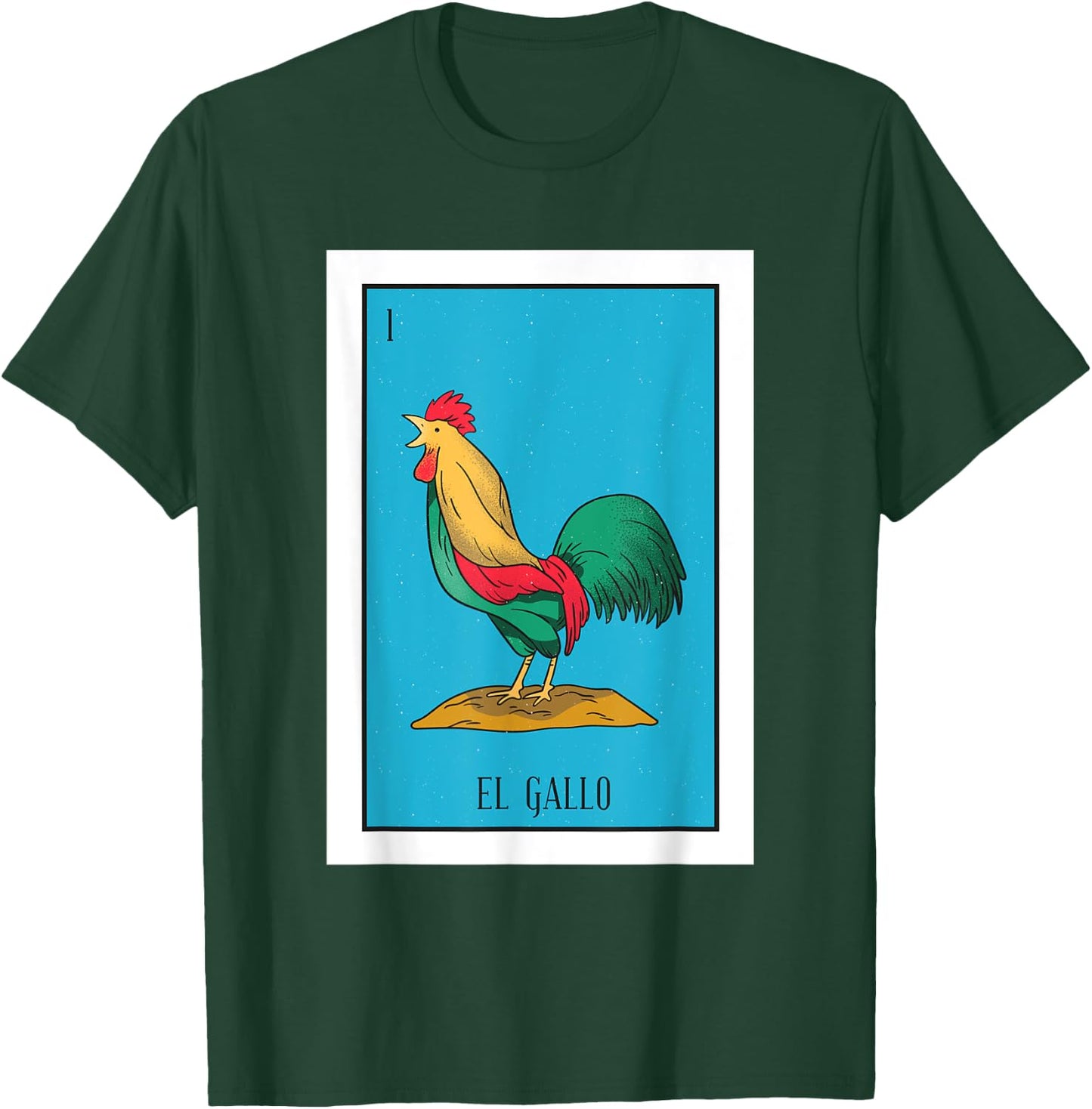 El Chicken Lottery Gift The Chicken Card Mexican Lottery T-Shirt - T-Shirt | Forest