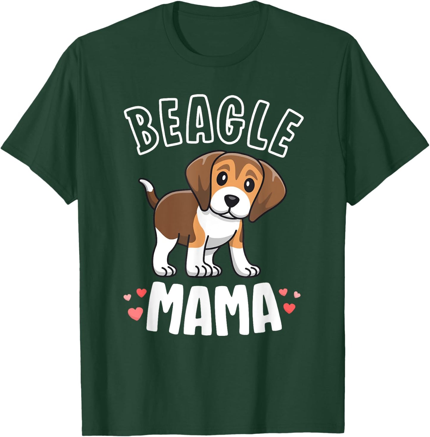 Beagle Mama Dog Mom Shirts Gift Beagle Lover T-Shirt - T-Shirt | Forest