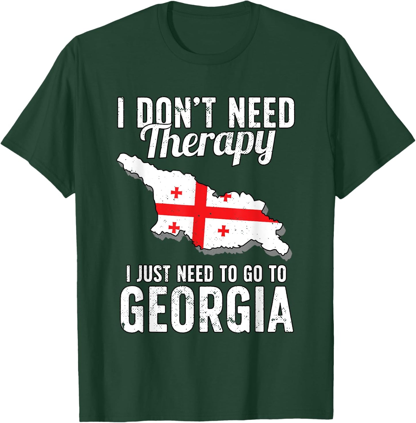 Georgian Flag I Georgia Flag I Vacation Georgia T-Shirt - T-Shirt | Forest