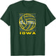 Volleyball Iowa Merch Black Volleyball Iowa Graphic T-Shirt - T-Shirt | Forest
