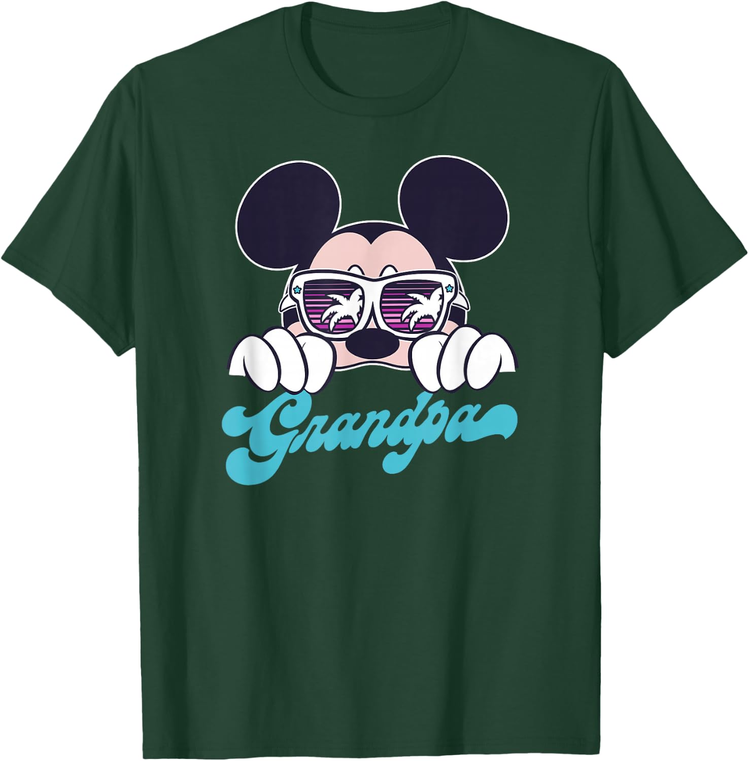Disney Mickey and Friends Mickey Summer Vibes Grandpa Logo T-Shirt - T-Shirt | Forest