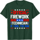 Official Firework Technician Funny 4th of July Fireworks Kids Men T-Shirt - T-Shirt | Forest