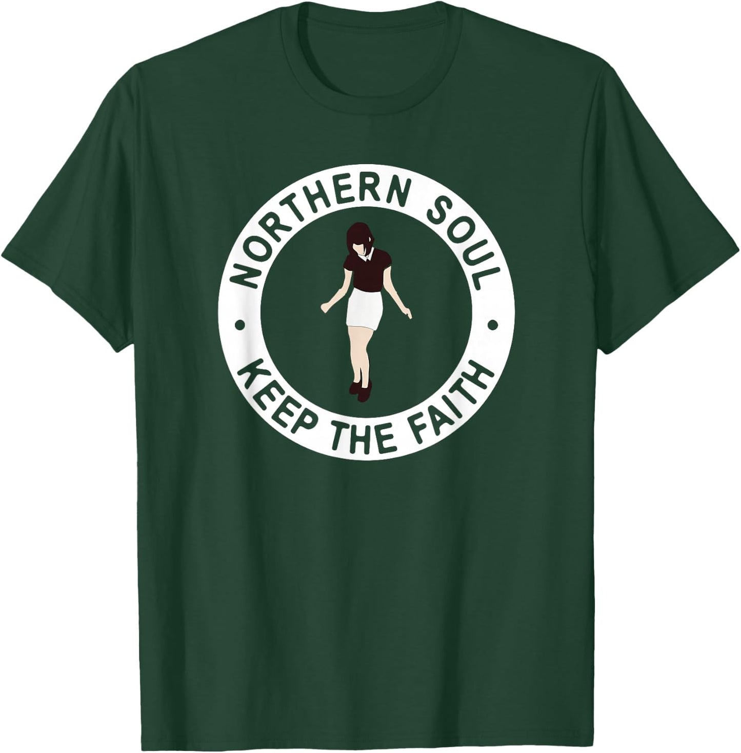 Northern Soul Keep The Faith Dancing Girl T-Shirt - T-Shirt | Forest