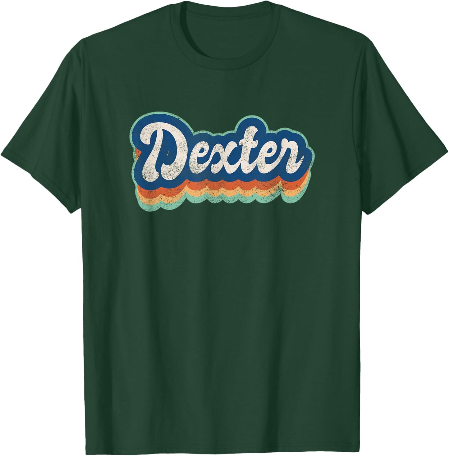 Dexter First Name Boy Vintage Style 70s 80s Personalized T-Shirt - T-Shirt | Forest
