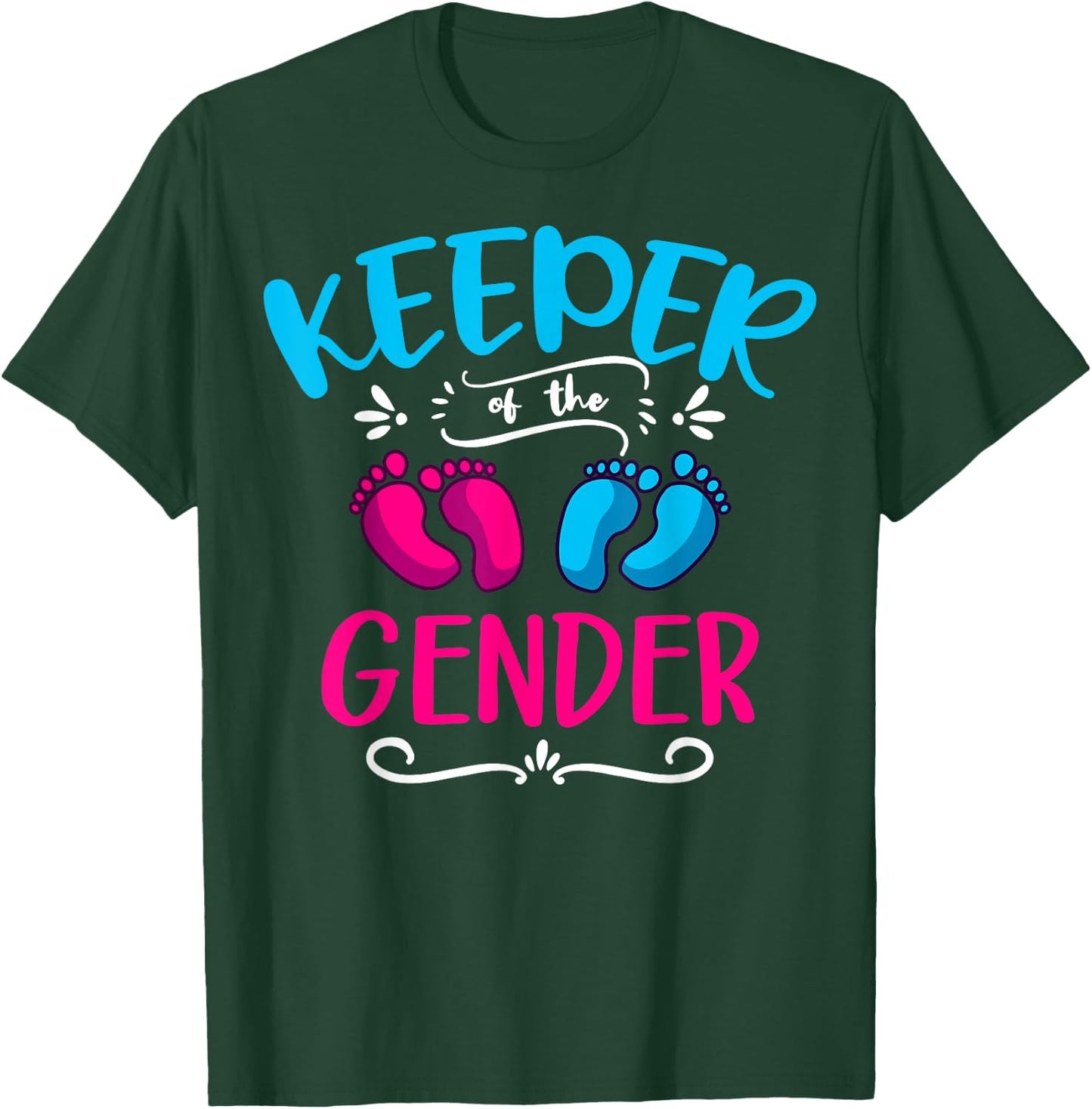 Keeper Of The Gender Reveal Baby Shower Party Announcement T-Shirt - T-Shirt | Forest