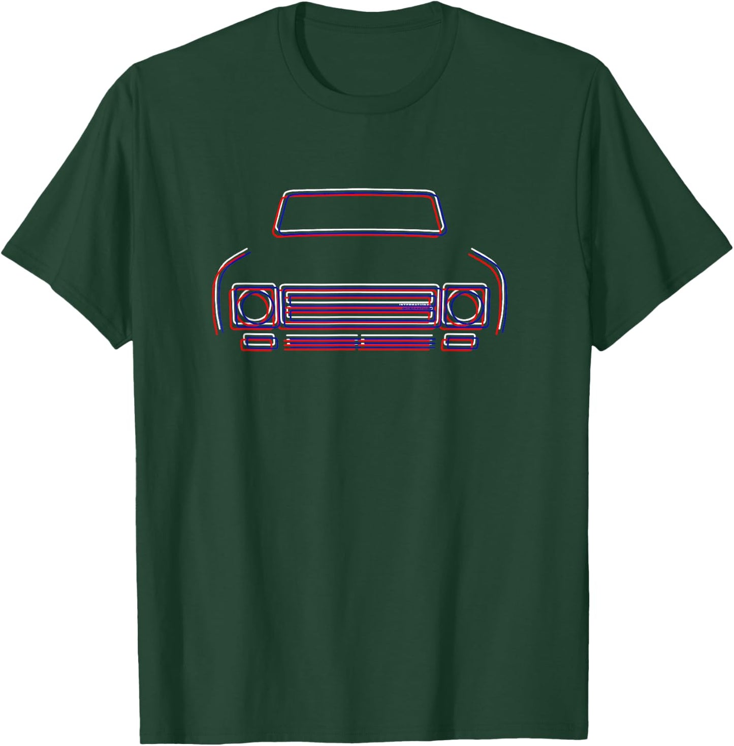 International Harvester Scout II red white blue outline T-Shirt - T-Shirt | Forest