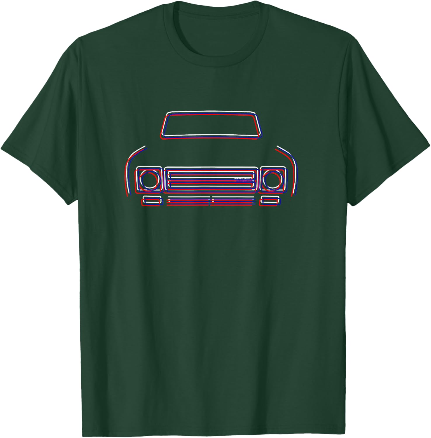 International Harvester Scout II red white blue outline T-Shirt - T-Shirt | Forest
