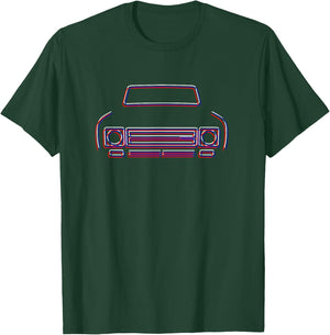 International Harvester Scout II red white blue outline T-Shirt - T-Shirt | Forest
