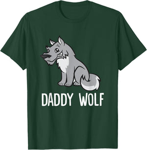 Funny Wolf Lover Daddy Wolf T-Shirt - T-Shirt | Forest