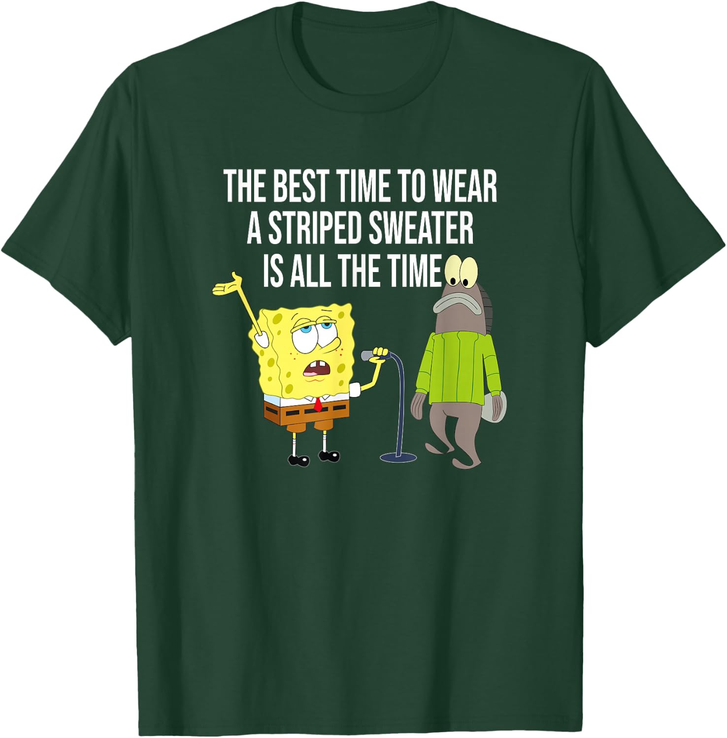 The Best Time to Wear a Striped Sweater T-Shirt - T-Shirt | Forest