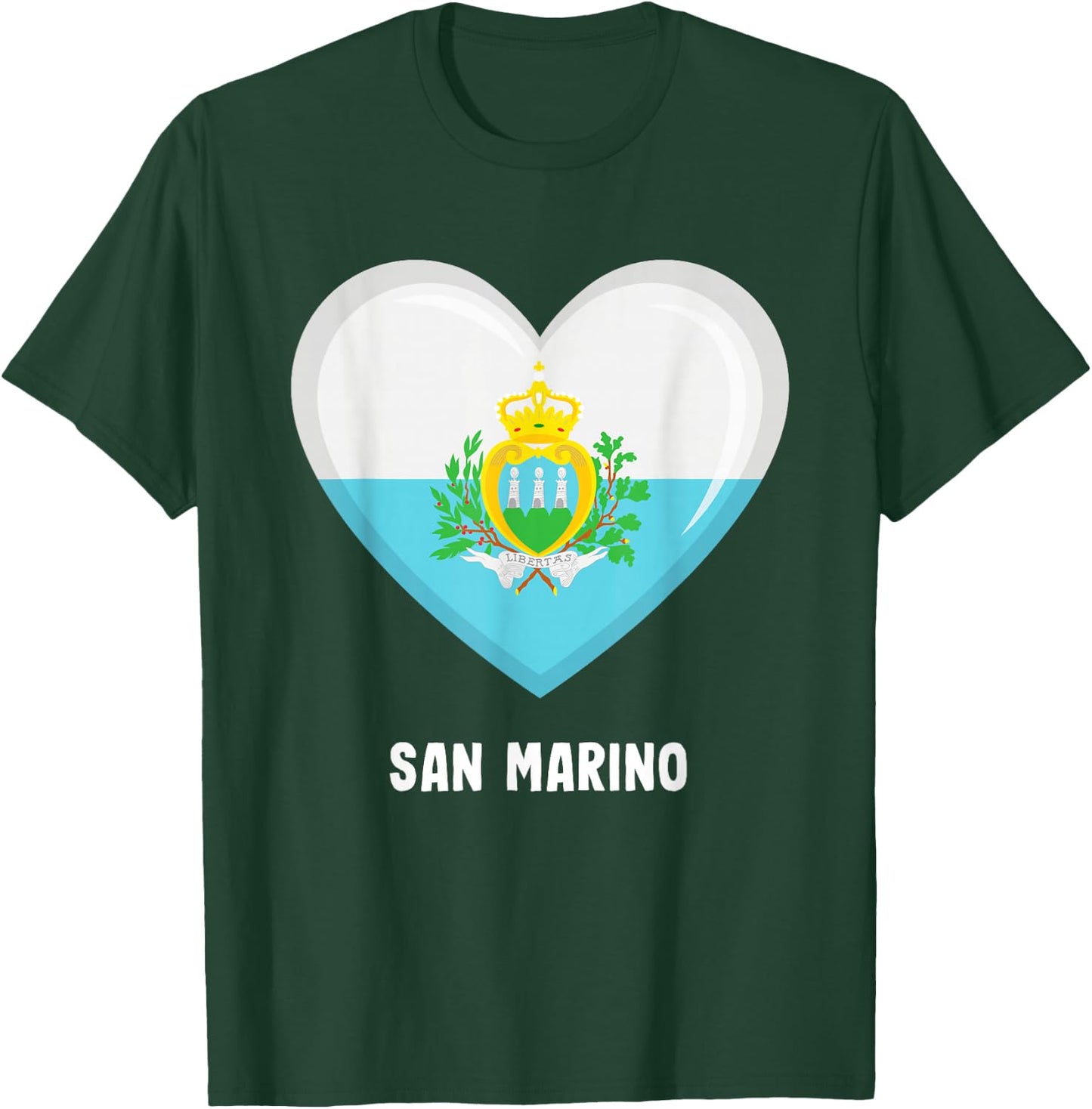 San Marino Flag Jersey | San Marinese T-Shirt - T-Shirt | Forest