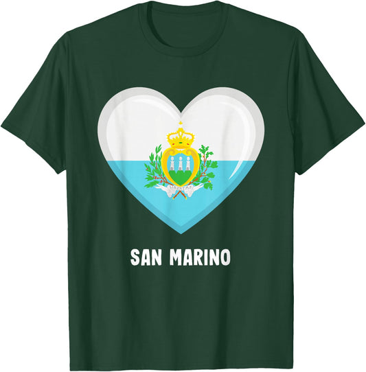 San Marino Flag Jersey | San Marinese T-Shirt - T-Shirt | Forest